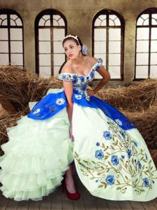 Floor Length Ball Gowns Sleeveless Multi-color Quinceanera Dresses Lace Up