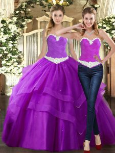 Comfortable Tulle Sleeveless Floor Length Sweet 16 Quinceanera Dress and Beading and Ruching