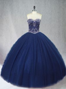 Free and Easy Sleeveless Lace Up Floor Length Beading Ball Gown Prom Dress