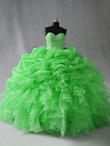 Floor Length Ball Gowns Sleeveless Quinceanera Gown Lace Up
