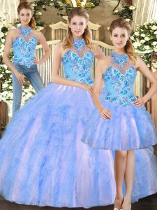 High End Floor Length Ball Gowns Sleeveless Multi-color Quinceanera Dress Lace Up