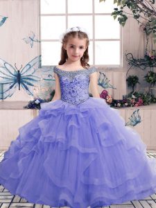 Charming Sleeveless Beading Lace Up Pageant Dress