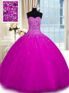 Inexpensive Sleeveless Lace Up Floor Length Beading Sweet 16 Dresses