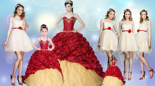 Sweetheart Sleeveless Quinceanera Dresses With Brush Train Beading and Appliques and Pick Ups Wine Red Taffeta